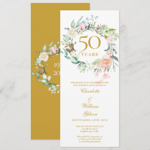 50. Goldene Hochzeitssaison - Blumengarten Einladung