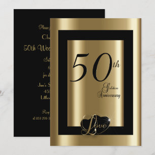 50. Goldene Hochzeitstag   DIY Text Einladung