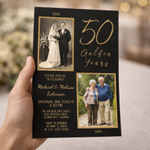 50 Goldene Jahre 50. Hochzeitstag Gold