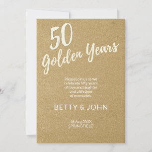 50 goldene Jahre – Klassische Feier Einladung