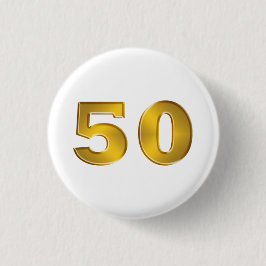 50. Goldene Jahrestags-Knöpfe Button