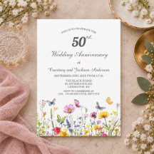 50. goldene Wildblumen-Hochzeitsjubiläum