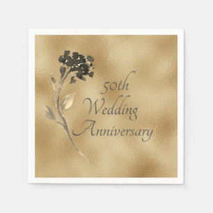 50. Goldener Jahrgang Elegantes Wasser Serviette