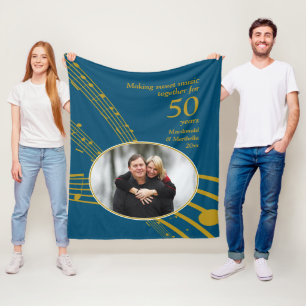 50. Goldenes Hochzeitjubiläum - SWEET MUSIK Fleecedecke