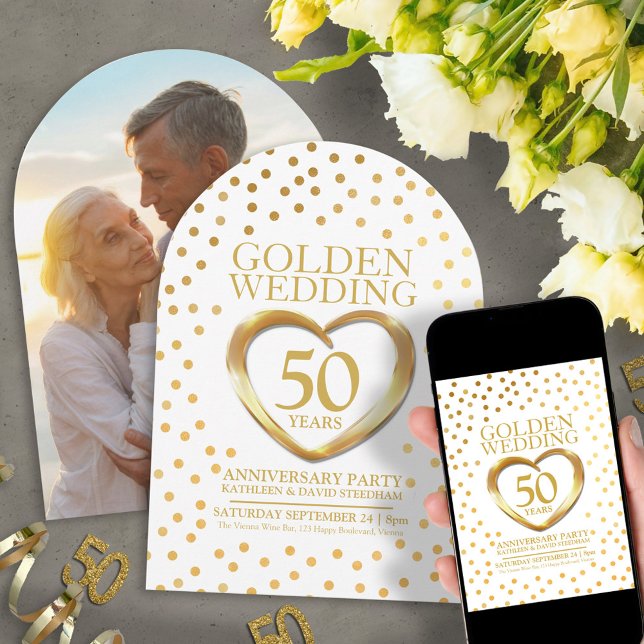50. goldenes Hochzeitsheim Einladung (Von Creator hochgeladen)