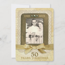 50. Goldenes Hochzeitstag Collage 1 Foto Einladung