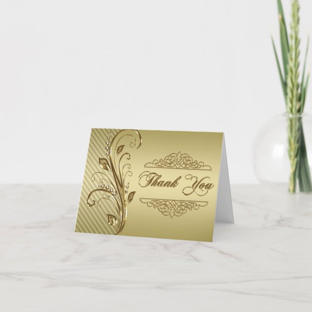 50. Goldenes Hochzeitstag Dankeschön-Karte Dankeskarte (Vorderseite)