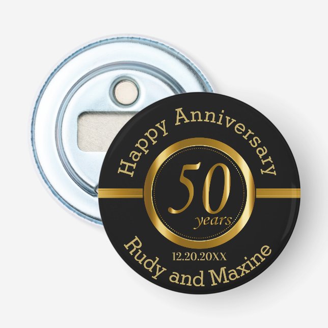 50. Goldenes Jahr-Design Flaschenöffner (Vorderseite)