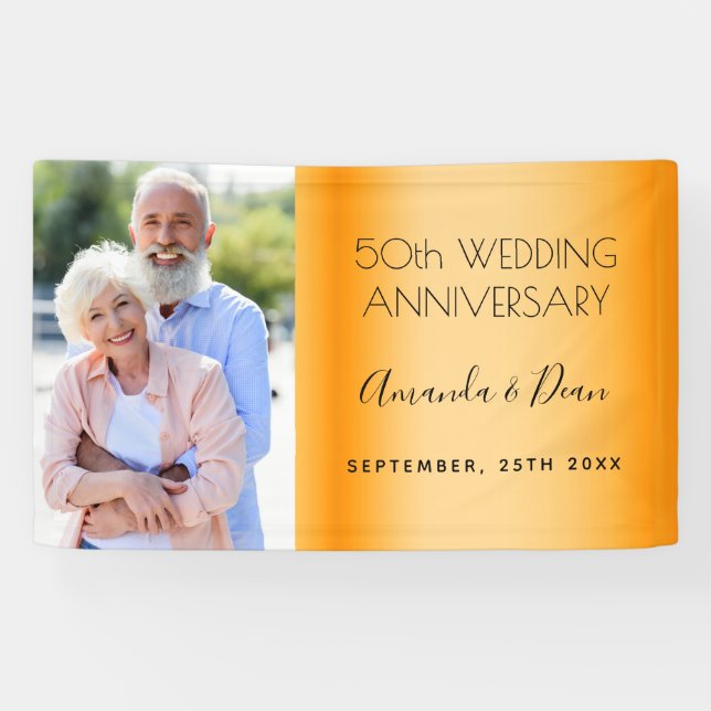 50. Goldhochzeit-Foto Banner (Horizontal)
