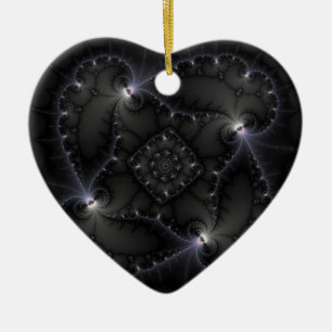 50 Grau - Fraktal Art Keramik Ornament