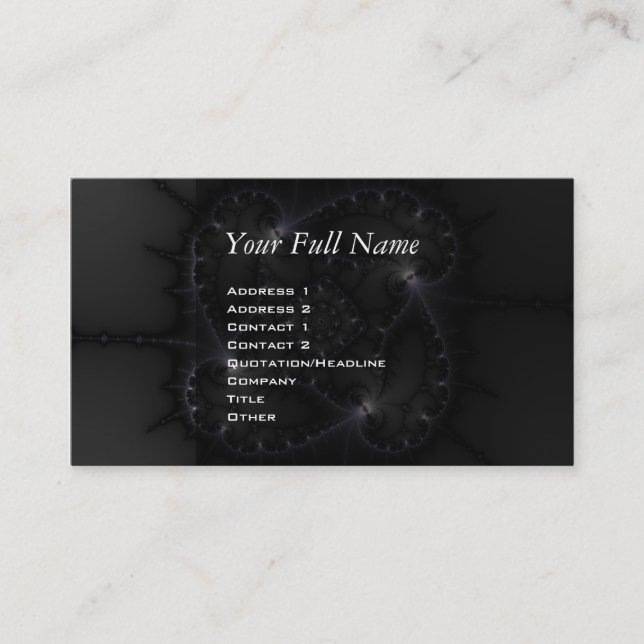 50 Grau - Fraktal Art Visitenkarte (Vorderseite)