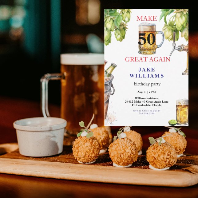 50 Große Bier Geburtstagsparty Einladung (Von Creator hochgeladen)