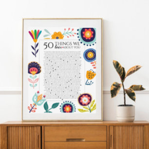 50 Gründe, aus denen wir Sie Liebe geben, 45 Gründ Poster