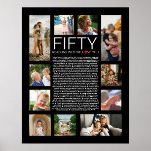50 Gründe, warum wir Sie Liebe Hochzeit gelobt Lie Poster