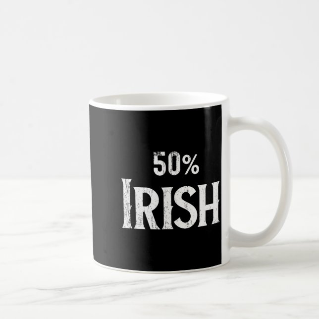 50% Half Irish Shirt, St Patricks Day  Kaffeetasse (Rechts)