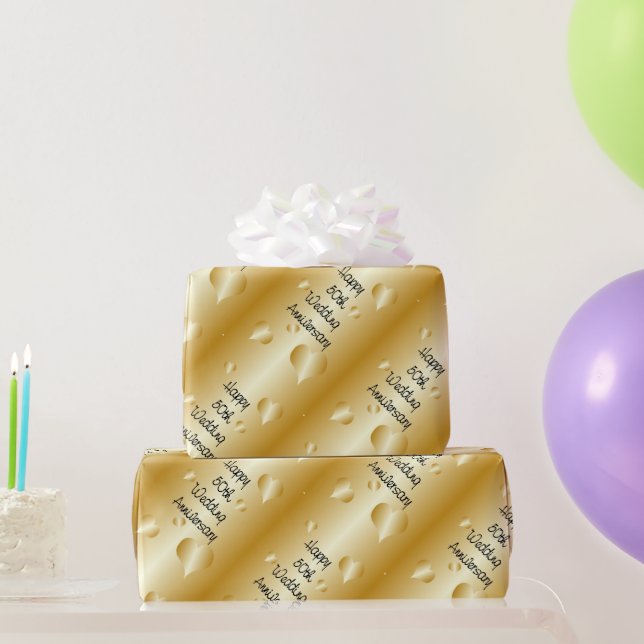 50. Hochzeit Geschenkpapier (Partygeschenke)