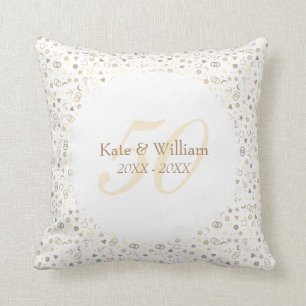 50. Hochzeit-Jubiläum Gold Confetti Kissen