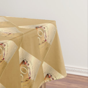 50. Hochzeit Jubiläum Gold Ochre Tablecloth Tischdecke