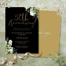 50. Hochzeit Jubiläum Grün Schwarz und Gold