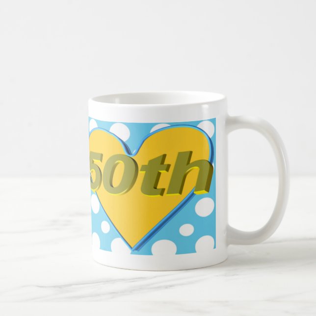 50. Hochzeits-Jahrestags-Tasse Kaffeetasse (Rechts)