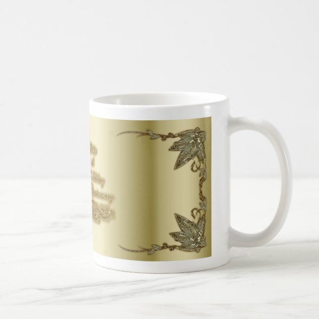 50. Hochzeits-Jahrestags-Tasse Kaffeetasse (Rechts)