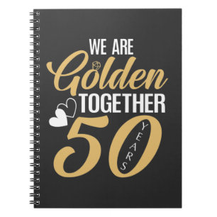 50. Hochzeitsfeier 50 Jahre Goldenes Paar Notizblock