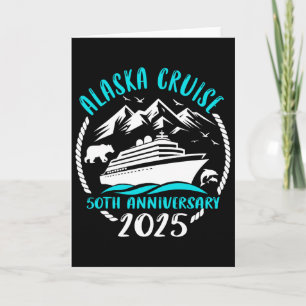 50. Hochzeitsjubiläum Alaska Kreuzfahrt 2025 Paar Karte