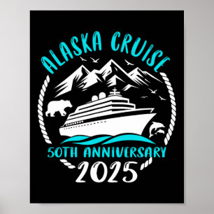 50. Hochzeitsjubiläum Alaska Kreuzfahrt 2025 Paar Poster