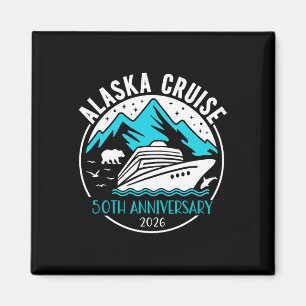 50. Hochzeitsjubiläum Alaska Kreuzfahrt 2026 Match Magnet