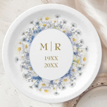 50. Hochzeitsjubiläum Daisy Blau & Gold