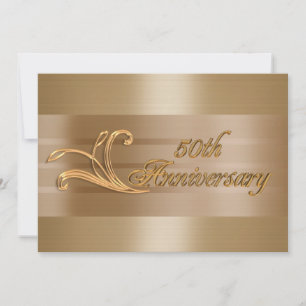50. Hochzeitsjubiläum Einladung golden