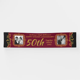 50. Hochzeitsjubiläum Foto Gold hinzufügen Banner