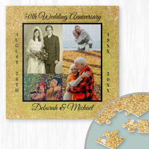 50. Hochzeitsjubiläum Gold Personalisiertes Foto