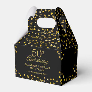 50. Hochzeitsjubiläum Goldene Herzen Gefallen Box Geschenkschachtel