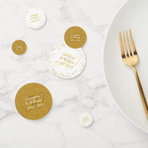 50. Hochzeitsjubiläum Goldstaub Konfetti