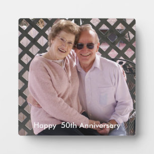 50. Hochzeitsjubiläum Individuelle Fotoplakette Fotoplatte
