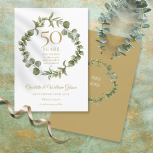 50. Hochzeitsjubiläum - Save-the-Date-Karten mit G Einladung