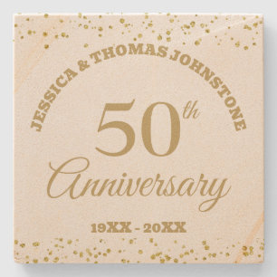 50. Hochzeitspende Personalisiert Steinuntersetzer