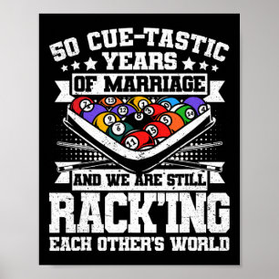 50. Hochzeitsplatz Billard 50 Jahre m Poster