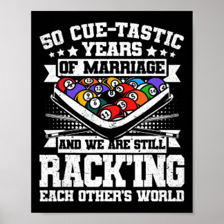 50. Hochzeitsplatz Billard 50 Jahre m Poster