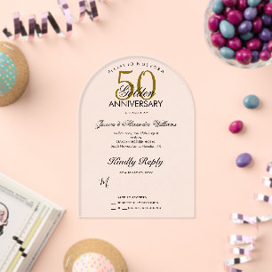 50. Hochzeitstag Acryleinladungen