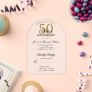 50. Hochzeitstag Acryleinladungen