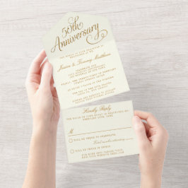 50. Hochzeitstag All In One Einladung