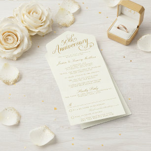 50. Hochzeitstag All In One Einladung
