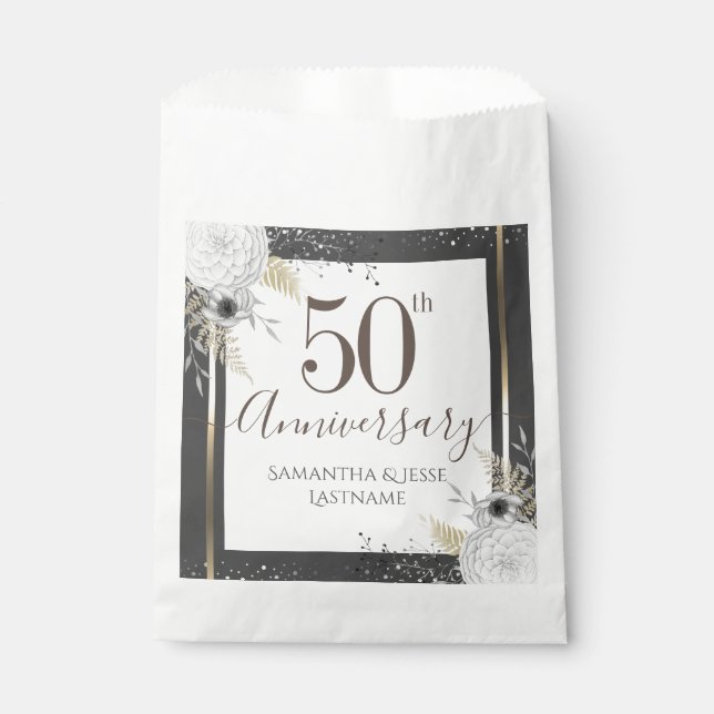 50. Hochzeitstag Blumenbeutel Geschenktütchen (Vorderseite)