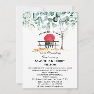 50. Hochzeitstag Eukalyptus Botanisch Einladung