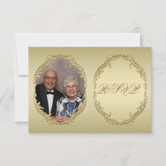 50. Hochzeitstag Foto RSVP Card (Vorderseite)