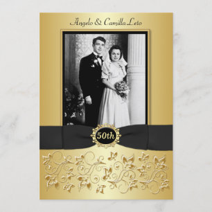 50. Hochzeitstag Foto-Vorlage Einladung