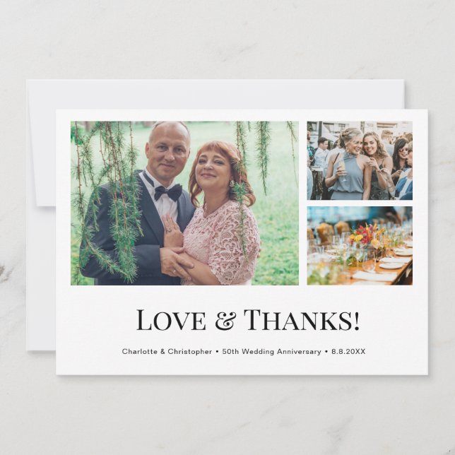 50. Hochzeitstag Fotos Liebe & Danke (Vorderseite)
