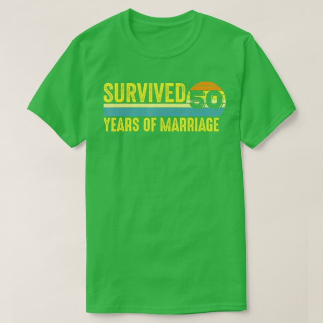 50. Hochzeitstag Funny Husband Ehefrau Couple T-Shirt (Design vorne)